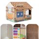 thumbnail image 3 of Casa para gatos de cartón corrugado con rascador, plegable y extraíble. marrón, 3 of 9