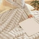 thumbnail image 5 of Manta Raschel de doble capa, suave y gruesa, 1 manta para máxima comodidad y calidez, no se desprende y se puede lavar a máquina para un fácil cuidado, ideal para cama, sofá y sillón en, 5 of 8