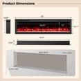 thumbnail image 2 of Costway 68" Smart WiFi Electric Fireplace, Work with Alexa & Google Assistant, 12H Timer, 2 of 10