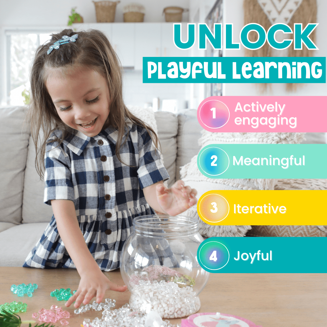 Amitie Lane DIY Itsy Unicorn Terrarium, LED Mushroom Lights, Arts & Craft, Girls Ages 6+