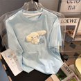 thumbnail image 1 of Sanrio Cinnamoroll T Shirt Summer Fashion Cartoon For Y2k Girls Casual Loose Cute Clothes Tops Women Harajuku Street Style Top qiuyongming unisex, 1 of 2