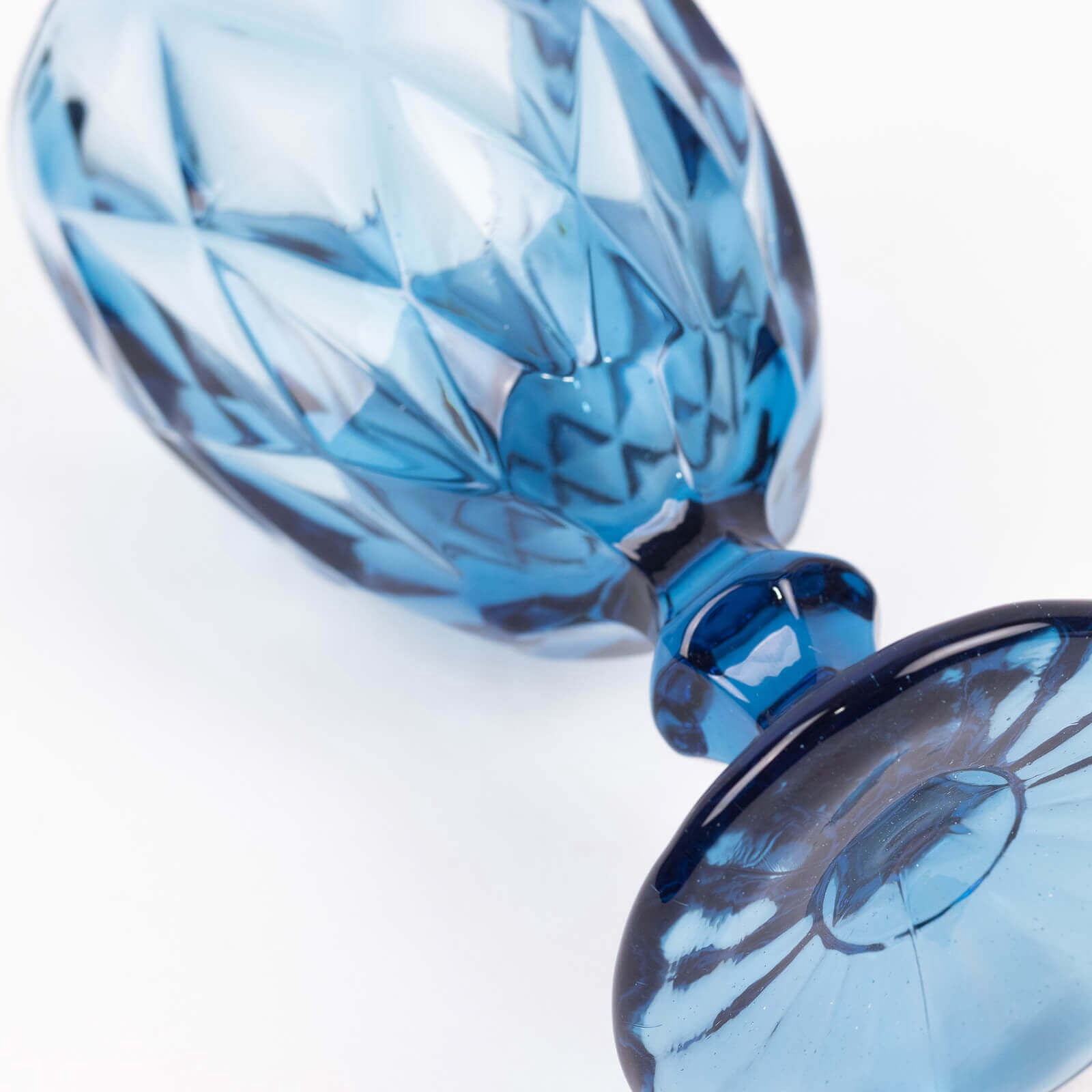BalsaCircle 6 Ocean Blue 12 oz Crystal Reusable Glass Wine Glasses Goblets Wedding Party Events Decorations Supplies