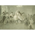 thumbnail image 2 of Constantin Guys 14x11 Gold Ornate Wood Frame and Double Matted Museum Art Print Titled - Women Dancing in a Brothel (ca. 1865), 2 of 4
