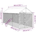 thumbnail image 2 of vidaXL Chenil Extérieur pour Chien avec Toit Argent 2x6x2,5 m Acier Galvanisé, 2 of 2