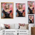 thumbnail image 4 of Designart "Glamorous Blonde Woman Portrait II" Fashion Canvas Wall Art - Glam Pink Woman Living Room Canvas Art, 4 of 6