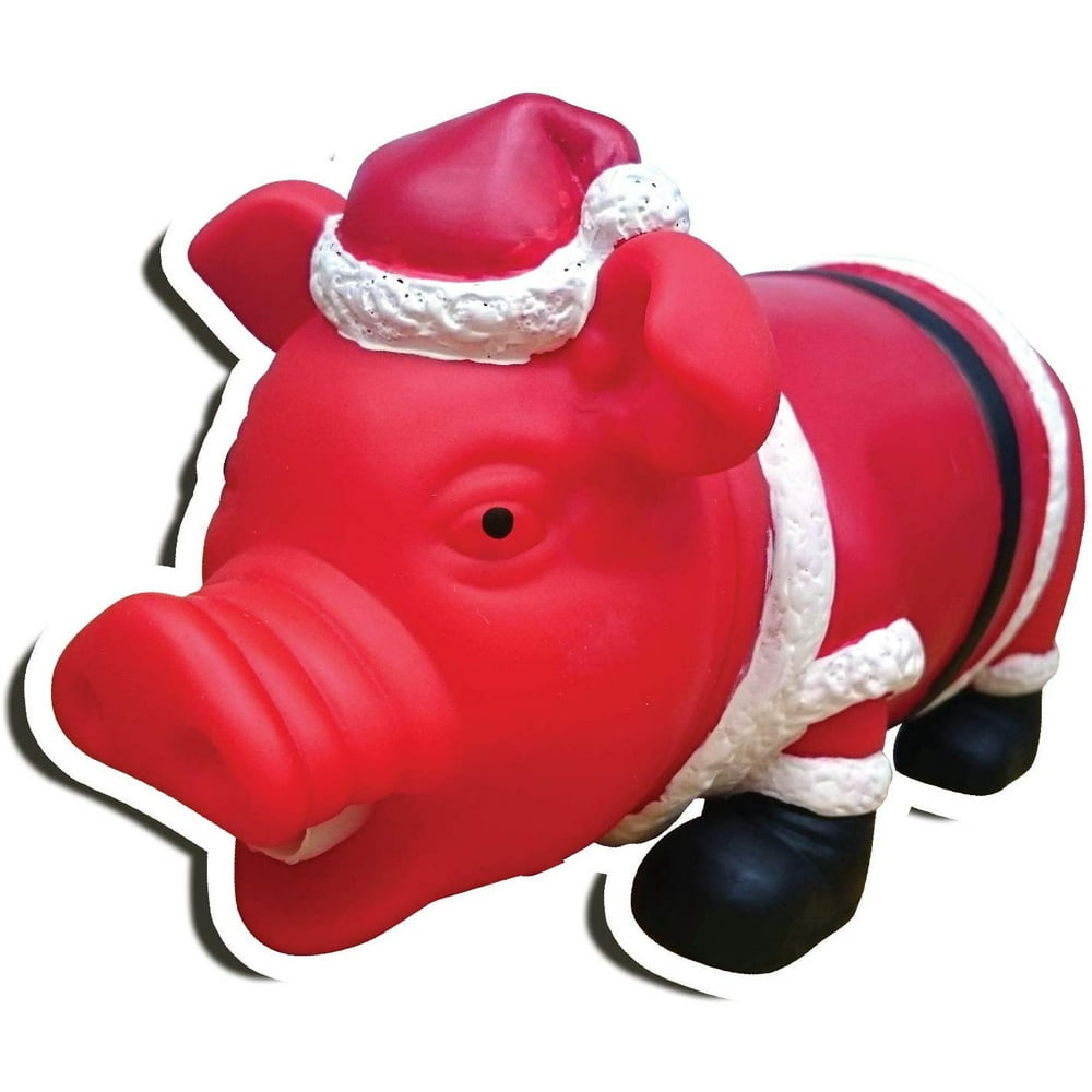Animolds Squeeze Me Rubber Christmas Piggy Oinking Rubber Pigs For