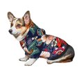 thumbnail image 7 of Fotbe Paisley2 Print Small Dog Sweater Hoodies Pet Grey Hooded Soft Fleece Sweatshirts with Pocket Fall Winter Puppy Cat Sweaters Warm Clothes-Large, 7 of 7