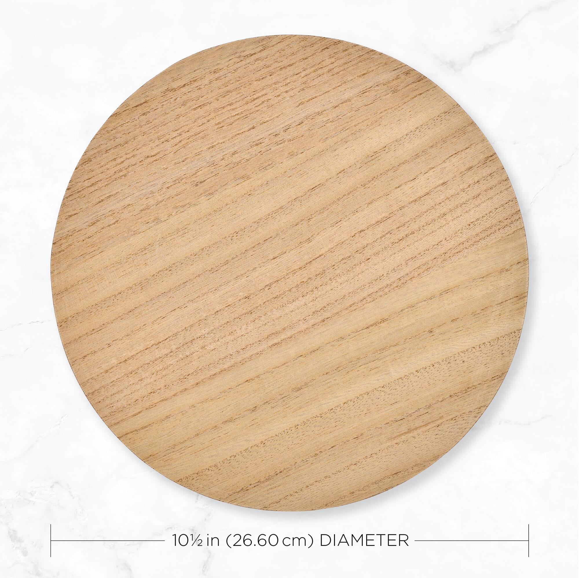 Plateau tournant rond en bois à motif écossais pour les activités artistiques et manuelles.