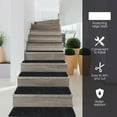 thumbnail image 6 of Gymax 15 PCS Slip-resistant Stair Mats 30'' x 8'' Non-Slip Stair Treads Carpet Black, 6 of 10