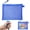Blue, variant on Zipper Mesh Pencil Pen Case, Hollowed Out Striped Colorful Zipper Storage Bag Multipurpose Travel Pouch in Black