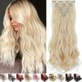 thumbnail image 2 of SEGO Clip in Hair Extensions Full Head Thick Long Straight/Curly Wave Hair 8 pieces 18 clips, 2 of 8