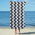 thumbnail image 3 of CafePress - Zig Zag Pattern - Large Beach Towel, Soft 30"x60" Towel with Unique Design, 3 of 4