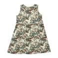 thumbnail image 4 of Girls Dress Orange Tree Sleeveless Dress for Girls Hem A-Line Casual Sundress, 4 of 7