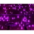 thumbnail image 2 of Falling Rain Lights Meteor Shower Lights Christmas Lights 30cm 8 Tube 144 LEDs, Falling Rain Drop Icicle String Lights for Christmas Trees Halloween Decoration Holiday Wedding - Purple, 2 of 7