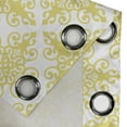 thumbnail image 5 of Ambesonne Yellow and White Grommet Curtain, Damask Rococo, 50" x 63", Pale Green White, 5 of 6