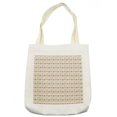 thumbnail image 1 of Ethnic Tote Bag, Horizontal Traditional Repetitive Folkloric Triangles Pastel Tones Pattern, Cloth Linen Reusable Bag for Shopping Books Beach and More, 16.5" X 14", Cream, by Ambesonne, 1 of 2