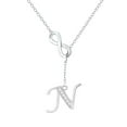 thumbnail image 1 of SIfdSeng Collier Initiale en Argent à Pompon en Forme de 8 pour Femmes Colliers en Argent pour Femmes A Z 26 Colliers Initiales Alphabet pour Adolescentes Bijoux, 1 of 3