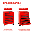 thumbnail image 4 of 7-Drawer Tool Chest Cabinet with Ball Bearing Drawer Slides,20"W Rolling Metal Tool Chest with 7 Drawers,Steel Tool Storage Box Organizer,Red, 4 of 8
