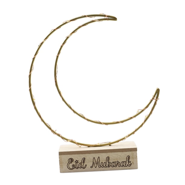 Luces decorativas de Ramadán, adornos de Eid, regalo, luces LED de luna y estrellas, decoración para C