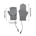 thumbnail image 3 of Otqutp Winter Ladies Outdoor Mittens Winter USB Warm Gloves Hand Warming Hiking Driving Running Riding Heart Of Hand Back Of Hand Reversible USB Heated Gloves(Coffee,One Size), 3 of 9