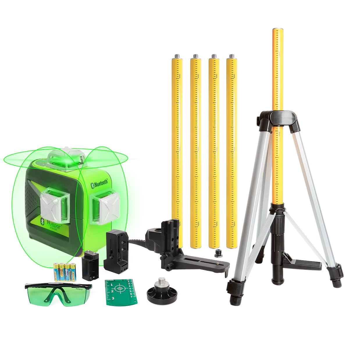 Huepar 3D Cross Line Laser Level Bluetooth SelfLeveling Laser Leveler