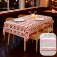 thumbnail image 3 of Red Love Heart Valentine's Day Tablecloth, Valentines Tablecloth, Valentines Tablecloth Plastic 54x108 Inch Happy Valentines Tables Cloth Disposable Rectangle Table Cover(C), 3 of 9