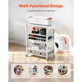 thumbnail image 6 of VEVOR Rolling Craft Cart and Storage Table, Compatible with Cricut Machines, Collapsible Cricut Table with Foldable Sides, Craft Rolling Storage Organizer with 14 Vinyl Roll Holders and 2 Drawers, 6 of 9
