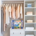 thumbnail image 4 of Yayeee Collapsible Cube Storage Bin with Lid Fabric Closet Decorative Basket with Handles, Blue Window, 4 of 7