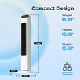 thumbnail image 6 of WAA 11.81-Inch Tower Fan, 3-Speed, Remote Control, Oscillating, 6 of 6