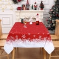 thumbnail image 2 of Christmas Tablecloth, Xmas Snowflake Print Waterproof Table Cover Decor, 2 of 9