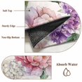 thumbnail image 6 of Round Rugs 4Ft, Pink Purple Hydrangea Round Area Rug Washable Indoor Throw Carpet, Spring Pastoral Flowers Soft Non Slip Circle Rug for Kitchen Nursery Room Home Decor Aesthetic, 6 of 8