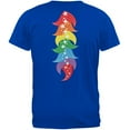 thumbnail image 2 of Halloween Rainbow Heart Unicorn Costume Pony Mens Soft T Shirt Royal MD, 2 of 2
