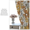 thumbnail image 5 of Vintage Flower Curtains, 70s Watercolor Flower Daisy Flower Orange White Rustic Natural Print Pattern, Blackout Curtains for Bedroom Living Room42X54 Inch, Style-2, 5 of 6