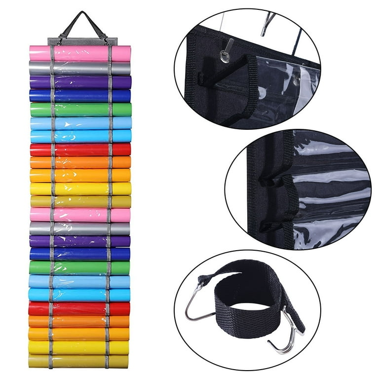 Hanging Vinyl Roll Storage with 54 Compartments Vinyl Roll Holder