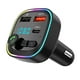 thumbnail image 3 of Coche Bluetooth 5.0 Inalámbrico Manos libres Coche Transmisor FM Receptor Radio Adaptador de MP3 Reproductor 2 USB + PD Kit de cargador, 3 of 9