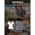 thumbnail image 7 of MOYIKO Crewneck T Shirts for Women Short Sleeve Sexy Cutout Slim Fitted Tees Elegant Tight Summer Tops, 7 of 7