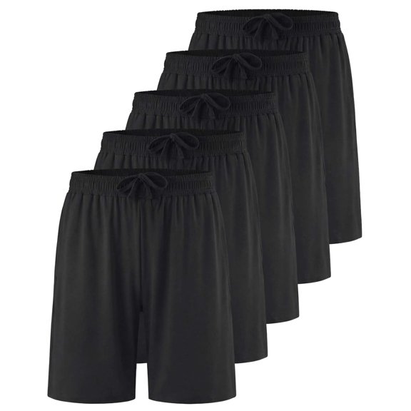 5 Pack Men's 7" Dry Fit Shorts Athletic Basketball Running Gym Workout