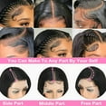 thumbnail image 6 of RYHAIR 8 inches 100% Human Hair 13x4 Front HD Lace Bob Wig with Pre Plucked Natural Hairline for Women, 6 of 7