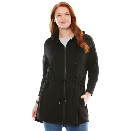 Woman Within Plus Size French Terry Swing Jacket