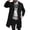Black, variant on PMVFHDE Men's Solid Color Double Button Wool Blend Trench Coat Casual Long Overcoat for Daily Winter Sweatshirts for Men Black，XXXL