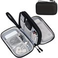 thumbnail image 1 of Bolsa organizadora Bolsa Accesorios electrónicos Estuche de transporte portátil a prueba de agua para cable, cable, cargador, teléfono, auricular negro JAMW Sencillez, 1 of 5