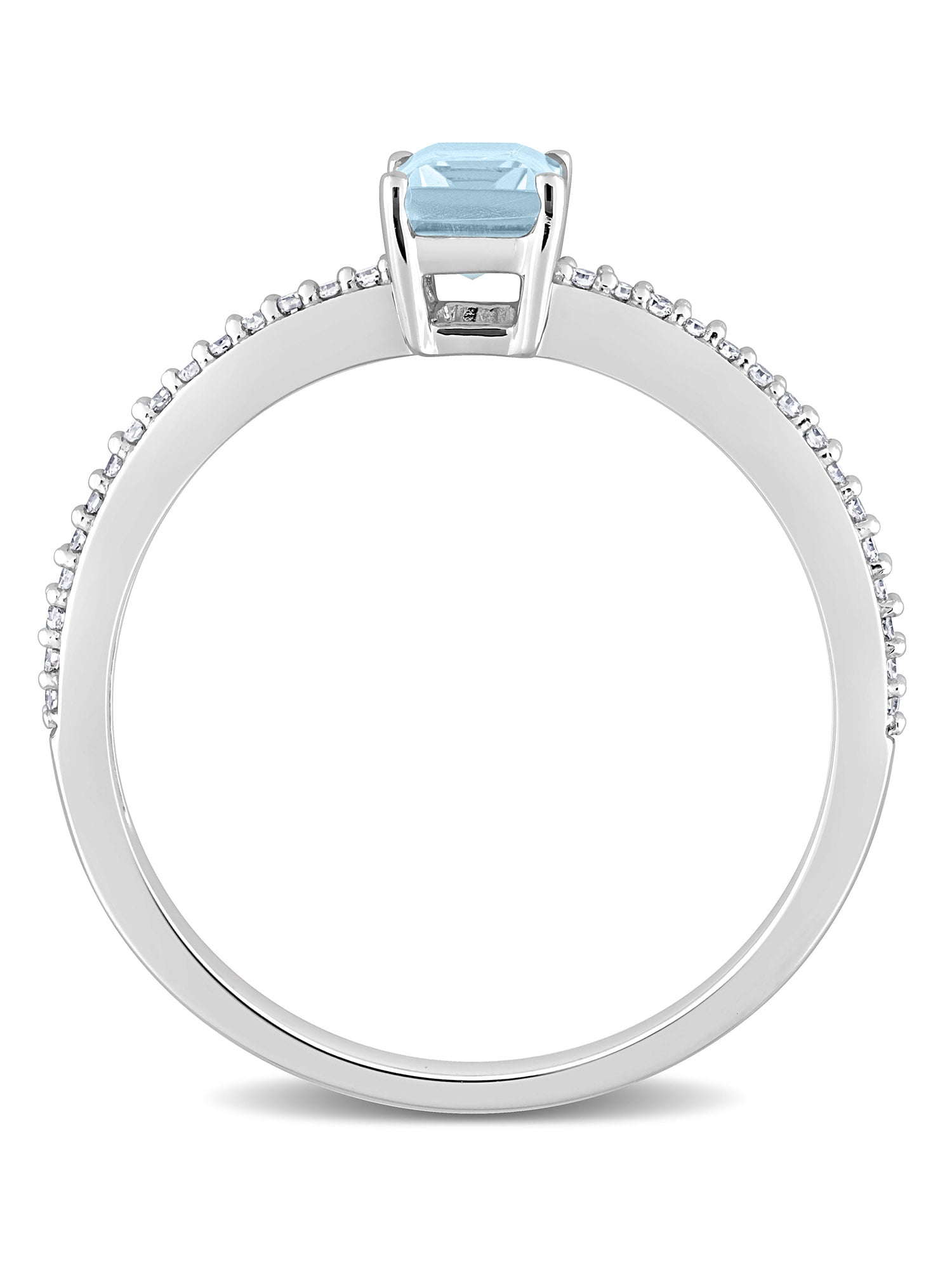 Everly Women's Topaz and Diamond 10k White Gold Ring
