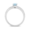 thumbnail image 4 of Everly Women's Topaz and Diamond 10k White Gold Ring, 4 of 7