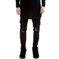 thumbnail image 5 of Defitshape Men's Denim Pant Ripped Jeans Button Destroyed Curvy Long Stretch Shredded Pocket Pants Black 36, 5 of 5
