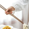 thumbnail image 2 of 1pair Of Extra Long Beech Wooden Noodles Kitchen Cooking Frying Chopsticks For Home Kitchen, 2 of 9