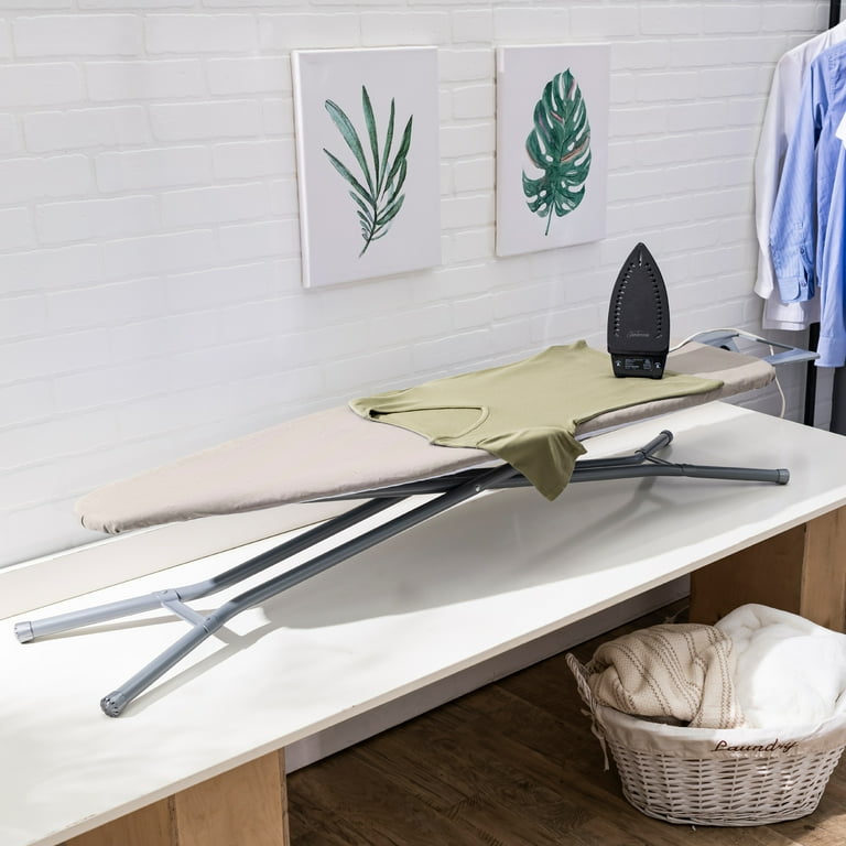 Seymour Home Products Adjustable Height, 4 Leg Ironing Board with Mesh Top and Iron Rest, Space Gray Seymour Home Products Adjustable Height, 4 Leg Ironing Board with Mesh Top and Iron Rest, Space Gray