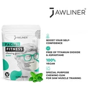 JAWLINER® Fitness Chewing Gum - Mint Sugar Free Gum - Harder than Regular Gum - 2 months pack