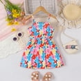 thumbnail image 2 of Girls Dress Summer Toddler Kids Girls Casual Dress Colorful Print Sundress Lightweight Breathable Play Wear Little Girl Dresses Multicolour 3 Years-4 Years, 2 of 6