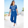 thumbnail image 4 of Woman Within Plus Size Printed Tunic And Capri Set, 4 of 4