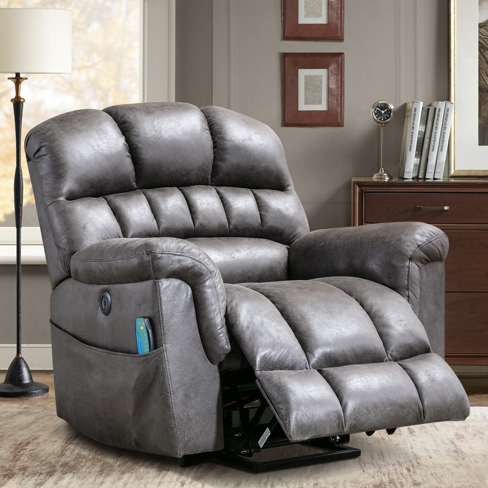 Homall Faux Leather Power Lift Recliner Chair with Massage and Heat - On  Sale - Bed Bath & Beyond - 33062933